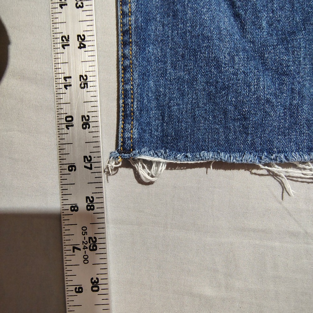 Rag and Bone Jeans Womens 33 Blue Mariposa Raw Hem Straight Leg Stretch USA - Picture 8 of 12